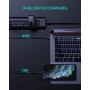 USB C Charger AUKEY Omnia 65W Fast Charger (Dual Port USB C PD 3.0 Plus USB A) with GaNFast Technology and Dynamic Detect PD Charger Wall Charger for iPhone 11 Pro Max, Google Pixel 3 XL, LG, Samsung