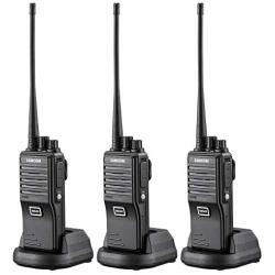 SAMCOM FPEN10A 20 Channels 2 Way Radio with Group Function, UHF Long Range Handheld Walkie Talkie 2 Watts (3 Packs,Black)