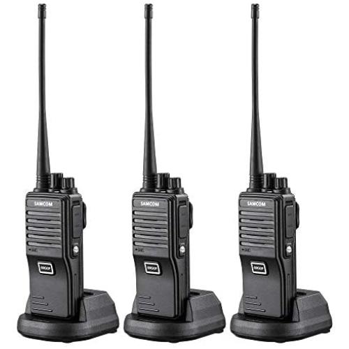 SAMCOM FPEN10A 20 Channels 2 Way Radio with Group Function, UHF Long Range Handheld Walkie Talkie 2 Watts (3 Packs,Black)