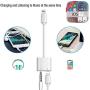 Nicexx Headphone Adapter 3.5mm Jack Charger Dongle Converter Splitter Charge & Audio Cables 2 in 1 for iPhone 11 pro/7/7 Plus/8/X/10/11/XR/XS/XS Max Earphone Adaptor