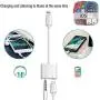 Nicexx Headphone Adapter 3.5mm Jack Charger Dongle Converter Splitter Charge & Audio Cables 2 in 1 for iPhone 11 pro/7/7 Plus/8/X/10/11/XR/XS/XS Max Earphone Adaptor