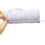 Top Hunter White 120-Yards Length 1/8" Width Braided Elastic Cord/Elastic Band/Elastic Rope/Bungee/White Heavy Stretch Knit Elastic Spool (White)