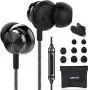 Betron BS10 Noise Isolating Earphones, in Ear Headphones with Microphone and Volume Control, Powerful Bass Sound Includes 3 Different Sized Pairs of Ergonomic Earbuds and Carry Bag, Black Betron BS10 Noise Isolating Earphones, in Ear Headphones with Microphone and Volume Control, Powerful Bass Sound Includes 3 Different Sized Pairs of Ergonomic Earbuds and Carry Bag, Black