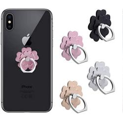 Cell Phone Ring Holder Stand Finger Rings Grip Car Mount 360° Rotation Kickstand Compatible for iPhone Xs X 11 8 7 7s 6 6s Samsung Galaxy S8 S7 S6 LG HTC Google Nexus Flower (4 Pack)