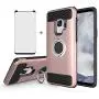 Samsung Galaxy S9 Phone Case With Tempered Glass Screen Protector And Magnetic Ring Holder Stand Kickstand Hybrid Protective Cell Accessories Hard Cover for Glaxay S 9 Galazy 9S GS9 Women Girls Pink Samsung Galaxy S9 Phone Case With Tempered Glass Screen Protector And Magnetic Ring Holder Stand Kickstand Hybrid Protective Cell Accessories Hard Cover for Glaxay S 9 Galazy 9S GS9 Women Girls Pink