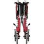 NOVA Medical Products Lightweight Transport Chair with Removable & Flip Up Arms for Easy Transfer, Anti-Tippers Included, Red, 19"