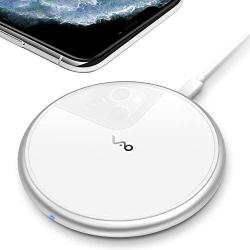 Fast Wireless Charger, Vebach Dubhe1s Qi Certified Wireless Charging Pad 7.5W for iPhone SE 2020/11/11 Pro/11 Pro Max/Xs/Xs Max/XR/X/8/8P, 10W for Samsung Galaxy S20/S10/Note 10/S9, Aluminum Frame