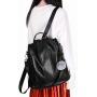 Heshe PU Leather Women’s Backpack Casual Daypack (HA00015-Black)