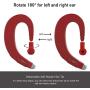 Ear-Hook Bluetooth Headphone,Wireless Non Ear Plug Single Ear Bluetooth Headset with Mic,Painless Wearing Bluetooth Earpiece 8-10 Hrs Playtime for Cell Phone(Red)