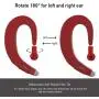 Ear-Hook Bluetooth Headphone,Wireless Non Ear Plug Single Ear Bluetooth Headset with Mic,Painless Wearing Bluetooth Earpiece 8-10 Hrs Playtime for Cell Phone(Red) Ear-Hook Bluetooth Headphone,Wireless Non Ear Plug Single Ear Bluetooth Headset with Mic,Painless Wearing Bluetooth Earpiece 8-10 Hrs Playtime for Cell Phone(Red)