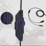 PC Gaming Headset for PS4 Xbox One, Onikuma 3.5mm Stereo USB LED Headphones with Omnidirectional Microphone, Volume Control for Computer Laptop Mac Playstation 4 by YSSHUI-Black + Blue