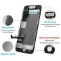 for iPhone 8 Screen Replacement [Black], Mobkitfp 4.7" Full Assembly LCD Display Digitizer with Front Camera+Ear Speaker+Sensors+Waterproof Seal+Repair Tools+Screen Protector for A1863, A1905,A1906