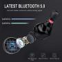 Wireless Earbuds Bluetooth Headphones IP8 Waterproof, 150H Playtime, HiFi Stereo Sound True Wireless Earphones, Binaural Calls, Touch Control,Built-in Mic Ear Buds Bluetooth Headset for Workout Sport