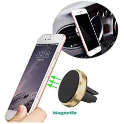 Phone Ring Holder Finger Kickstand 360° Rotation Metal Ring Grip with Magnetic Phone Car Mount Holder Car Air Vent Magnetic Mount Car Phone Holder for iPhone 11 Pro Xs Max XR X 8 All Smartphone(Gold)