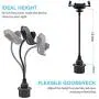 Kuelor Car Cup Holder Phone Mount, Adjustable Long Arm Cell Phone Holder with 360¡ã Rotatable Cradle for Most Smartphones Such as iPhone, Samsung and GPS Kuelor Car Cup Holder Phone Mount, Adjustable Long Arm Cell Phone Holder with 360¡ã Rotatable Cradle for Most Smartphones Such as iPhone, Samsung and GPS