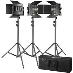 Neewer 3 Packs 660 LED Video Light Photography Lighting Kit with Stand: Dimmable 3200-5600K CRI96+ LED Panel, Premium 200cm Light Stand for Studio YouTube Video Outdoor Shooting