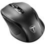 VicTsing MM057 2.4G Wireless Portable Mobile Mouse Optical Mice with USB Receiver, 5 Adjustable DPI Levels, 6 Buttons for Notebook, PC, Laptop, Computer - Black