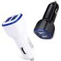 Car Charger 2 Pack Dual Port Travel USB Car Charger Flush Fit Plug Adapter Fast Car Charger Adapter Compatible for Samsung Galaxy S9 S8 Plus Note 8 S7 Edge, iPhone 11 X 8 7 6S 6 5, lg g5 g6, Note 4 5
