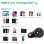Fast USB Type C PD Car Charger, Verolink Dual-Port 27W Power Delivery&Quick Charge 3.0 Car Adapter for Google Pixel 4/3/3a XL, OnePlus 7/6, Samsung S20/S10, iPhone 11 Pro/iPad (with 3.3ft USB C Cable)