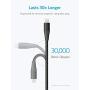Anker Powerline+ II Lightning Cable (1ft), MFi Certified for Flawless Compatibility with iPhone 11 / XS/XS Max/XR/X / 8/8 Plus / 7/7 Plus / 6/6 Plus / 5 / 5S and More(Black)