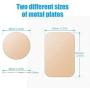 Mount Metal Plate with Adhesive for Magnetic Cradle-Less Mount -X4 Pack 2 Rectangle and 2 Round (Compatible with WizGear mounts) (Gold)