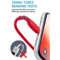 3Pack 1ft Charger Cable CABEPOW for Long 1 Foot iPhone Charger Cord/Data Sync Fast iPhone USB Charging Cable Cord Compatible for iPhone X Case/8/8 Plus/7/7 Plus/6/6s Plus/5s/5,iPad Mini Case(Red)