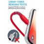 3Pack 1ft Charger Cable CABEPOW for Long 1 Foot iPhone Charger Cord/Data Sync Fast iPhone USB Charging Cable Cord Compatible for iPhone X Case/8/8 Plus/7/7 Plus/6/6s Plus/5s/5,iPad Mini Case(Red)