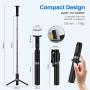 Yoozon Selfie Stick Bluetooth, Extendable Selfie Stick with Wireless Remote and Tripod Stand Selfie Stick for iPhone X/iPhone 8/8 Plus/iPhone 7/iPhone 7 Plus/Galaxy Note 8/S8 /S8 Plus/Google More
