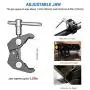 SMALLRIG Super Clamp w/1/4 and 3/8 Thread for Cameras, Lights, Umbrellas, Hooks, Shelves, Plate Glass, Cross Bars, etc - 735