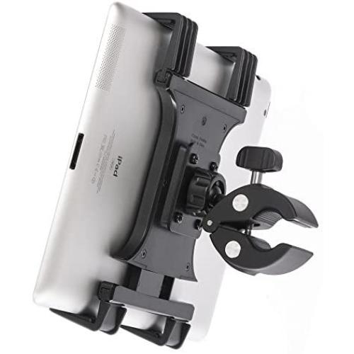 TACKFORM Universal Tablet Holder Compatible with Stationary Bicycle, Treadmill, Elliptical, Spin Bike, Microphone Stand, and Indoor Exercise Equipment - Compatible All Tablets Including iPad