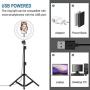 10" RGB Selfie Ring Light, LED Ringlight 3200-6500K with Tripod Stand & Cell Phone Holder for Live Stream/Make Up/YouTube/TikTok/Photography/Video Recording Compatible with iPhone & Android Phone