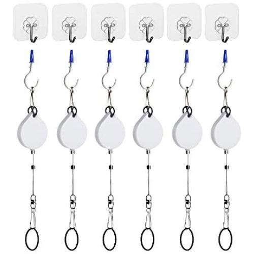 KIWI design 6 Packs Retracable VR Cable Management | Ceiling Suspension System Compitable with Vive/Vive Pro Virtual Reality/Oculus Rift/Playstation VR/Microsoft MR VR Accessories (White) KIWI design 6 Packs Retracable VR Cable Management | Ceiling Suspension System Compitable with Vive/Vive Pro Virtual Reality/Oculus Rift/Playstation VR/Microsoft MR VR Accessories (White)