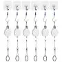 KIWI design 6 Packs Retracable VR Cable Management | Ceiling Suspension System Compitable with Vive/Vive Pro Virtual Reality/Oculus Rift/Playstation VR/Microsoft MR VR Accessories (White)