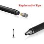 Digiroot Universal Stylus,[2-in-1] Disc Stylus Pen 2018 UPDATED Touch Screen Pens for All Touch Screens Cell phones, Tablets, Laptops with 9 Replacement Tips(6 Discs, 3 Fiber Tips Included) - (Black)