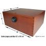 Multi Device Charging Box with Lock - Locking Cell Phone Charging Station Wooden Stash Box with Lock Large Safe Box with USB Charger Wood Stash Boxes
