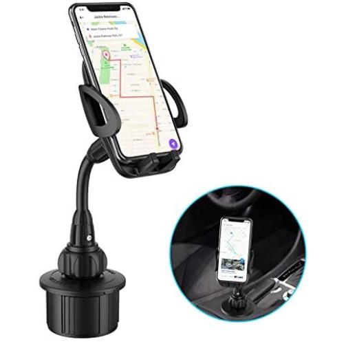 Car Cup Holder Phone Mount, Adjustable Gooseneck Cup Holder Cradle Car Mount 360°Rotatable Car Phone Holder for Cell Phone iPhone 11/Xs/X/8/7 Plus/Samsung Note 9/Galaxy S8,Huawei, etc.