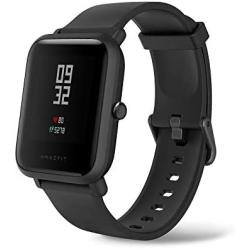 Amazfit Bip Lite Smartwatch, 45-Day Battery Life, Heart Rate & Sleep Monitor, 1.2" Always-On Touchscreen, 3 ATM Water Resistant, Multisport Tracker, Black, Model Number: W1915IN1N