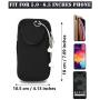 Imentha Universal Phone Armband, Cell Phone Arm Holder, Sports Arm Band for Running Fitness Gym Walking Workout - Fits for iPhone, Samsung Galaxy, Google Pixel, Lg, Moto & More, Black