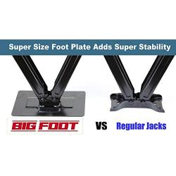 LIBRA Set of 2 Bigfoot 5000 lb 24" RV Trailer Stabilizer Leveling Scissor Jacks w/Handle & Dual Power Drill Sockets & Hardware -Part#26044