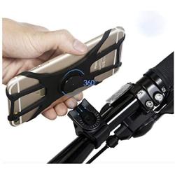 HOPENE Bike Phone Mount, Detachable Bicycle Motorcycle Phone Mount Silicone Cell Phone Bike Holder Handlebar Cradle for iPhone 11 Pro Max SE/X/XS MAX/XR/8/8 Plus, Samsung S20 S10/S10e