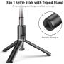ATUMTEK Bluetooth Selfie Stick Tripod, 360° Rotation Mini Extendable Selfie Stick with Wireless Bluetooth Remote for iPhone 11/11 Pro/XS Max/XR/XS/X/8/7/6s/6 Plus, Samsung, Huawei Smartphones