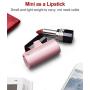 iWALK Mini Portable Charger for iPhone with Built in Cable[Upgraded], 3350mAh Ultra-Compact Power Bank Samll Battery Pack Charger Compatible with iPhone 11 Pro/XS Max/XR/X/8/7 Airpods and More, Pink