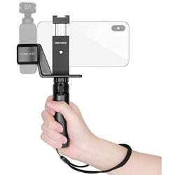 USKEYVISION Osmo Pocket Mount Phone Holder for DJI Osmo Pocket Smartphone Handheld Holder w/Tripod Cold Shoe Hand Strap (Black)