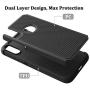 Dahkoiz Case for Motorola Moto E 2020 Case, Sturdy Durable Armor Defender Cover Dual Layer Hybrid Protective Phone Case for Motorola Moto E 2020, Black