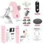 BROQLI Fast Wireless Car Charger Mount Kit, One Touch Automatic Clamping Qi Cell Phone 10W Power Charging Air Vent Dashboard Holder iPhone X/Xs Max/XR/8/8+,Galaxy S10/S10+/S9/S9+/S8/S8+ (Shira Pink)