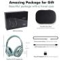 Noise Cancelling Headphones Real Over Ear,Wireless Lightweight Srhythm Durable Foldable Deep Bass Hi-Fi Stereo Bluetooth Headset with Mic and Wire for TV, PC, Cell Phone- Low Latency