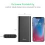 Portable Charger 20000mAh, BONAI iPhone Charger Aluminum External Battery Pack, 4 USB Output Ports(4.8A) Power Bank, High-Speed Charging Compatible iPhone X 8 7+ Plus Samsung S9 S8 iPad Tablet - Black
