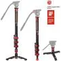 IFOOTAGE 71" Carbon Fiber Camera Monopod Professional Telescopic Video Monopods Base Tripod Compatibility DSLR Cameras Camcorders