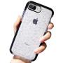 SUBESKING Compatible iPhone 8 Plus/7 Plus/6 Plus/6s Plus Case,Crystal Clear Slim Diamond Pattern Soft TPU Anti-Scratch Shockproof Protective Phone Cover for Women Girls(Black)