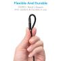 Multi Charging Cable, Multi USB Cable 3A 4FT USB Charging Cable Nylon Braided Universal 4in1 Multi Charger Cable Adapter Type-C/Micro USB Port,Compatible with Cell Phones and More (Black,1Pack)